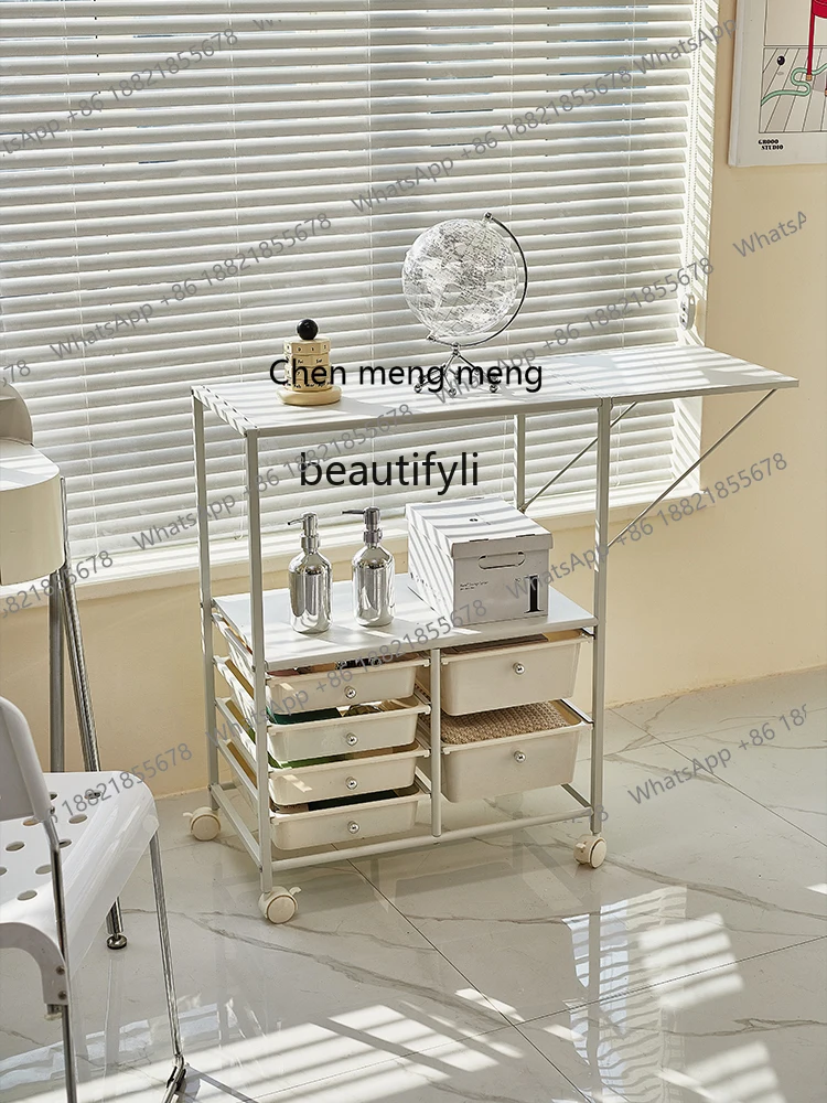 Simple Sideboard Cabinet Living Room Coffee Machine Storage Rack Household Movable Storage Cabinet