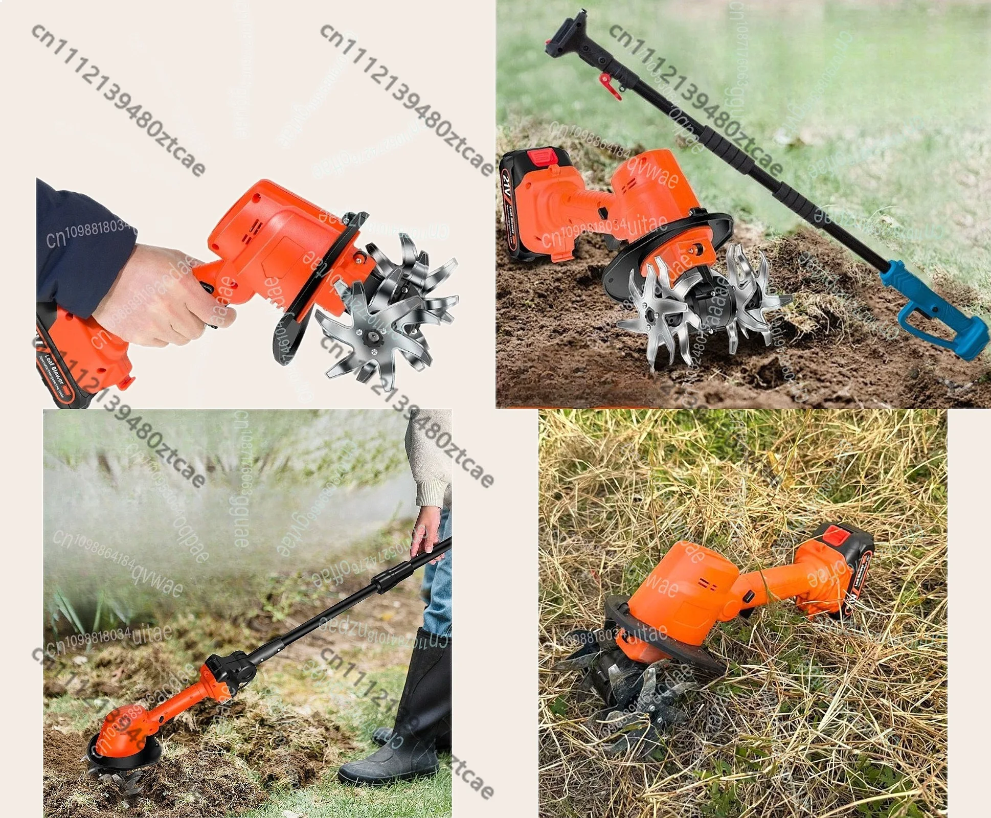 Household Lithium Battery Scarifier Small Handheld Electric Hoe Garden Bonsai Weeding Soil Turning Wireless Micro-tiller