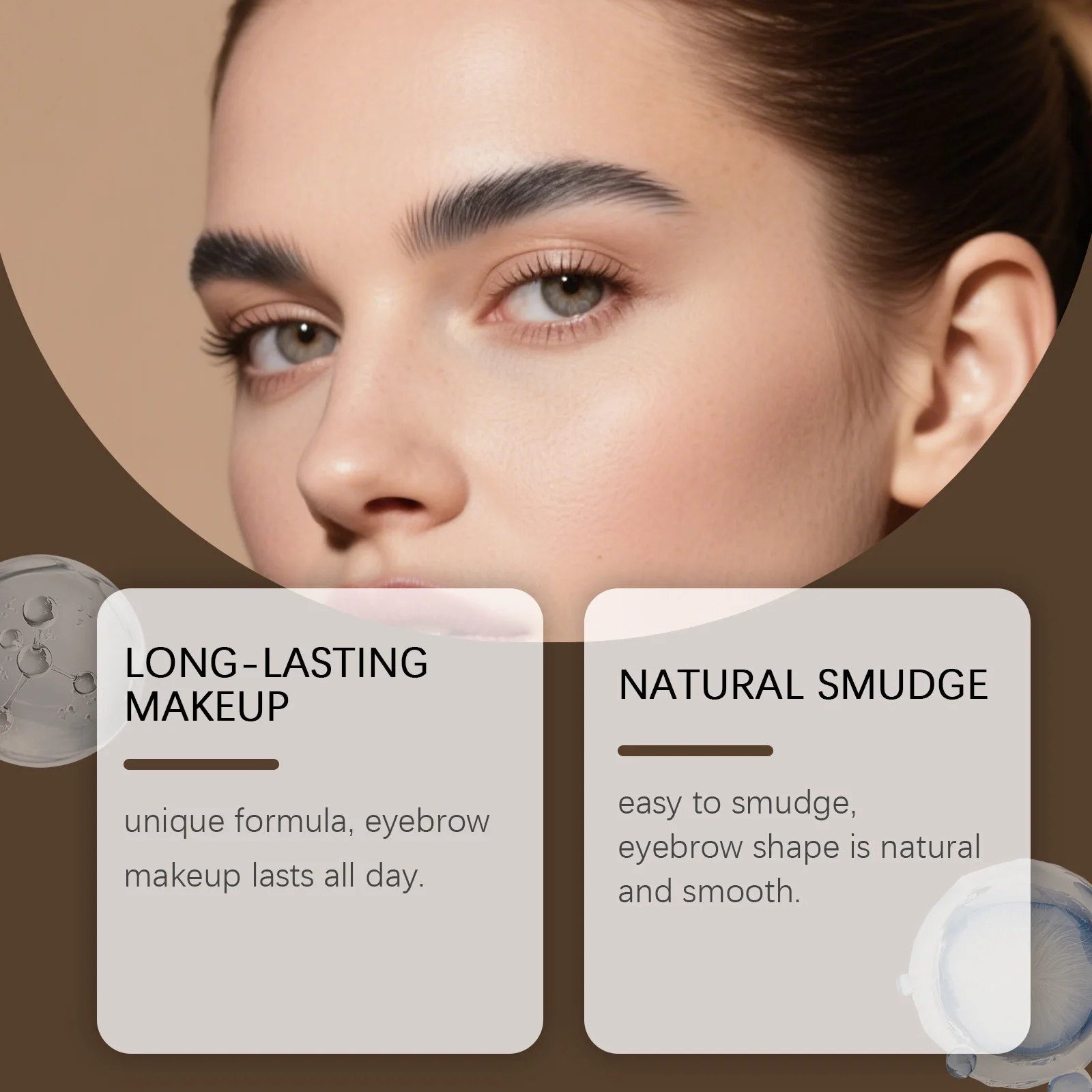 Eyebrow Stamp Kit Gray Black Waterproof Long Lasting Natural Look Perfect Brows Easy for Beginners with Stencil Powder Brush