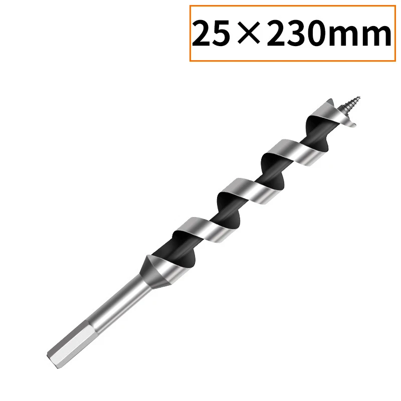 230/460mm extra lange houtboor met zeskantige schacht van hoogwaardig koolstofstaal voor het boren van diepe houtgaten