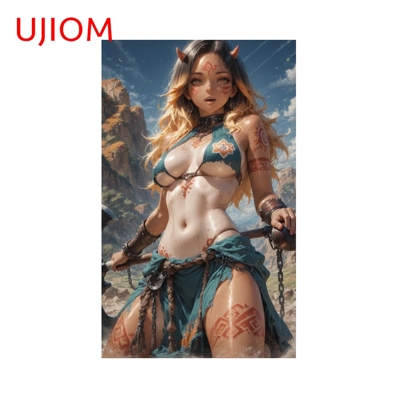 UJIOM Poster Design Demon Girl Seductive Waifu Bikini Wall Sticker Exquisite Funny Sunscreen PVC Decal Cupboard Vestibulec