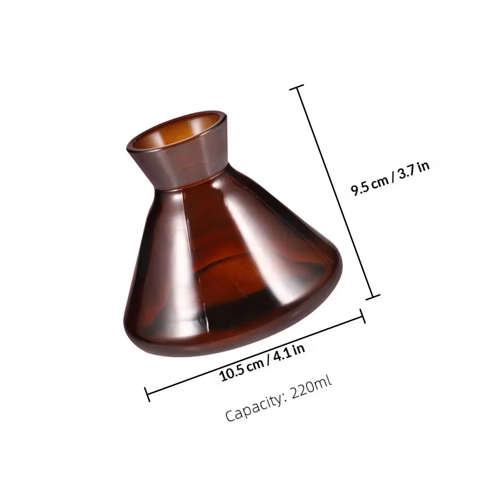 2Pcs Glass Fragrance Bottles Wide Mouth Refillable Aromatherapy Container Essential Oil Diffuser Holder Home Decoration