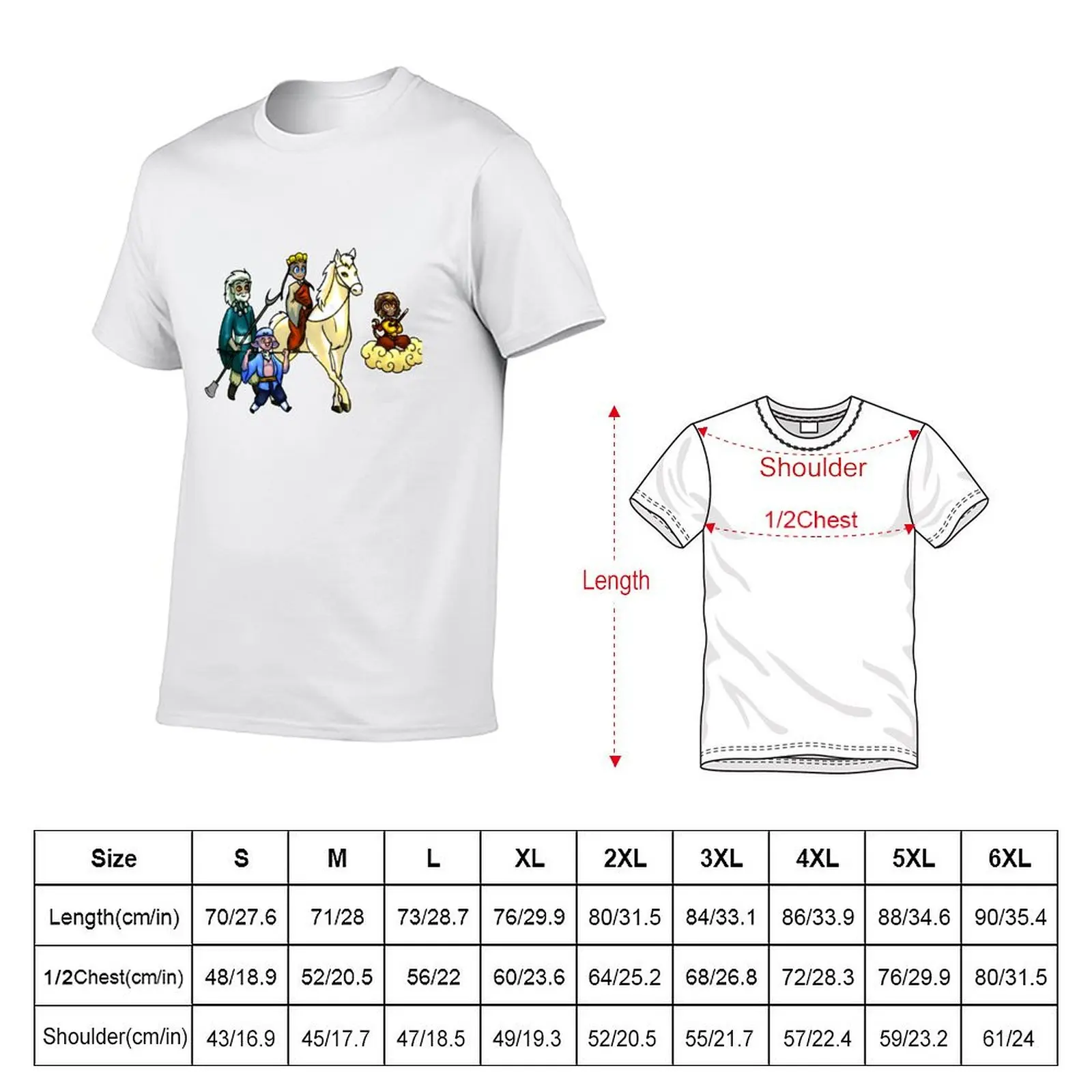 Journey To The West T-Shirt man t shirt cotton high quality man t shirts graphic T-Shirt