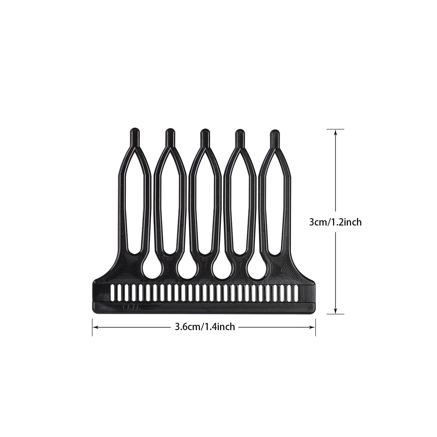 30 pezzi 5 denti pettini per parrucche pettini per capelli clip in plastica nera per parrucche in pizzo Cap Making parrucche accessori strumenti per lo Styling