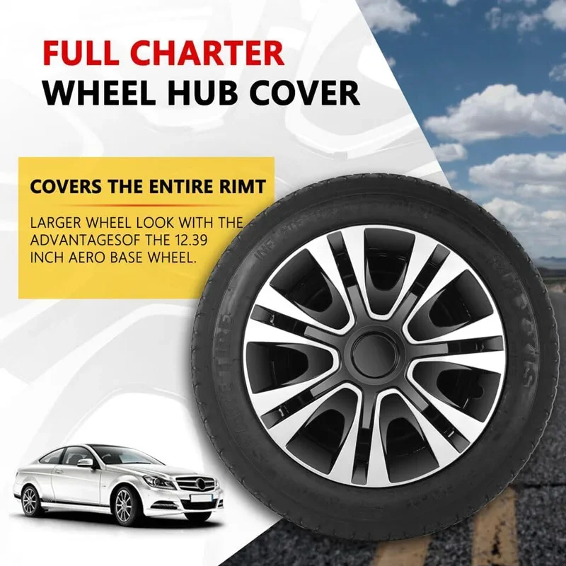 4PCS Universal Hubcap Wheel Cover Replacement R14 R15 Hub Cap Wheel Rim Cover Exterior Accessories for Car Wheel Parts Trunk SUV