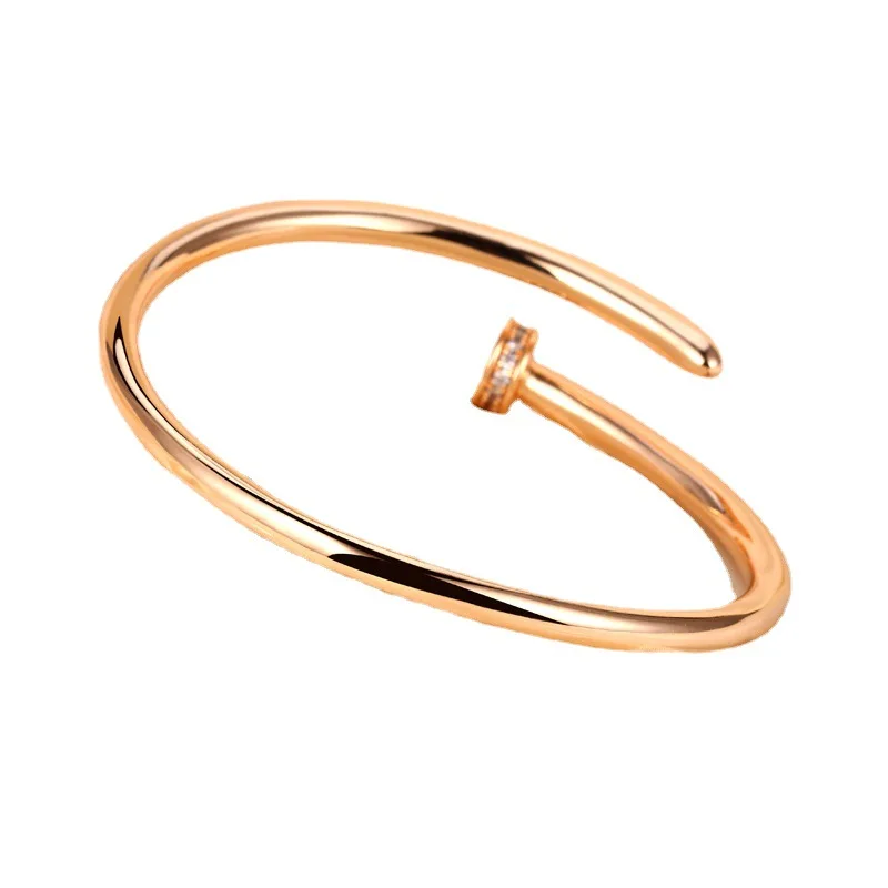 الفاخرة مسمار الكفة سوار المرأة الحد الأدنى دفعة صغيرة غرامة الحرفية المفتوحة الإسورة بيان قابل للتعديل مجوهرات عالية الجودة