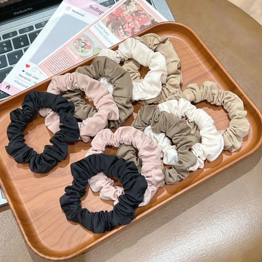 Korean ice silk fold small intestine hair circle large intestine hair circle high elasticity base head rope simple horsetail me