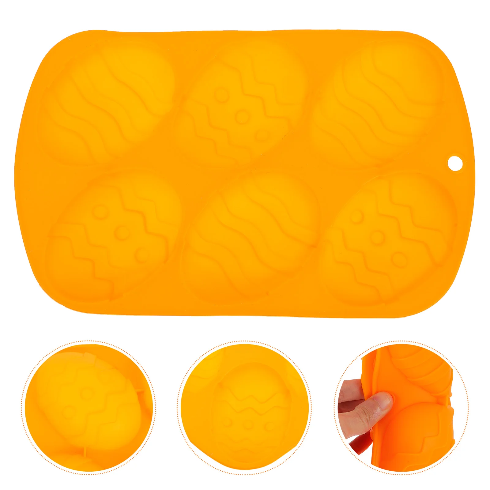 Easter Egg Cake Mold Silicone Bakewares Biscuits Eggs DIY Baking Molds Cakes Orange