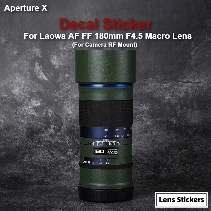 ل Laowa AF FF 180 مللي متر F4.5 ماكرو للكاميرا RF جبل عدسة ملصق مائي الجلد عدسة الفينيل التفاف فيلم معطف 180 4.5 #2