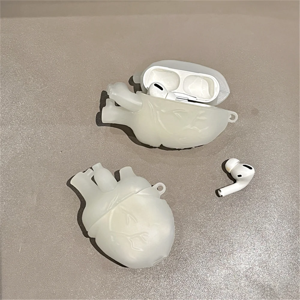 Heart Case For Airpods Pro 2 2022 2023 For Airpods 3 2 1 Wireless Headphone Protective Cover Creative 3D Heart Model