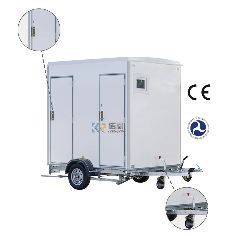 Portable Toilet Trailer Portable Toilet Restroom Cleaning Trailer Shower Toilet Cabin Toilet Trailers Black Chemical Toilets