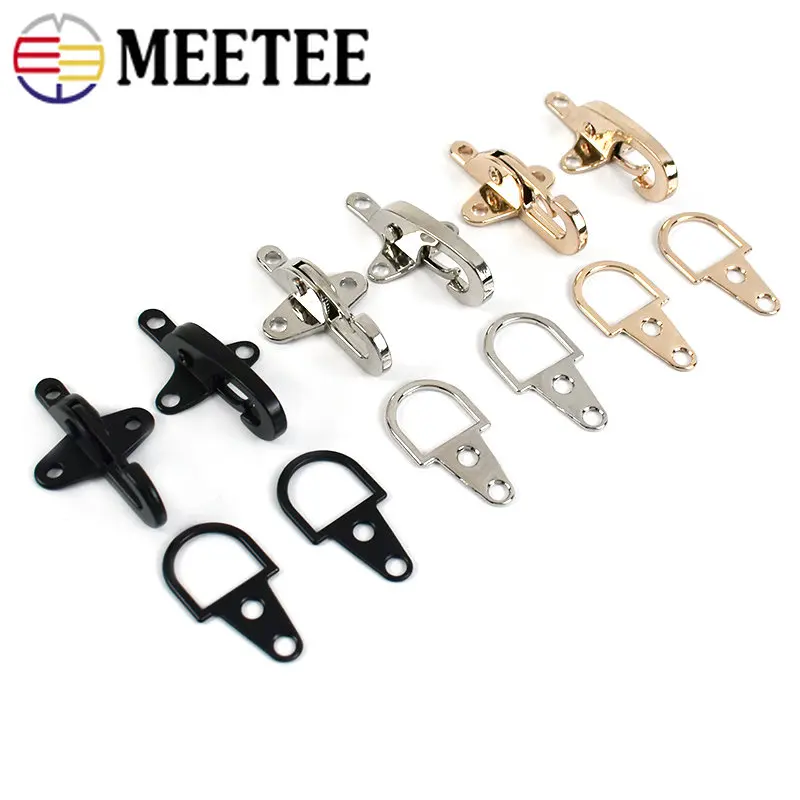 2/5/10Pcs Meetee 4-5cm Metal Buckle Lobster Clasp Snap Clip Bag Belt Decor Hasp Button for Coat Down Jacket Sewing Accessories