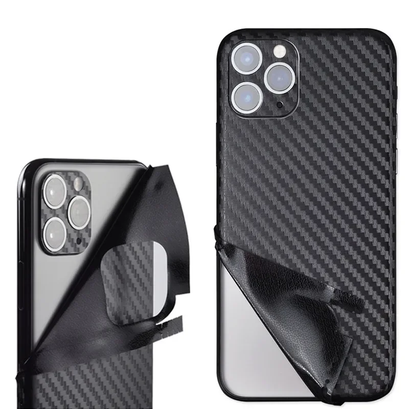 Hot Carbon Fiber Rear Sticker Wrap For iPhone 16 15 14 13 12 11 Pro Max mini XR SE2 XS 7 8 5 5s 6s Plus Pro Protector Back Film