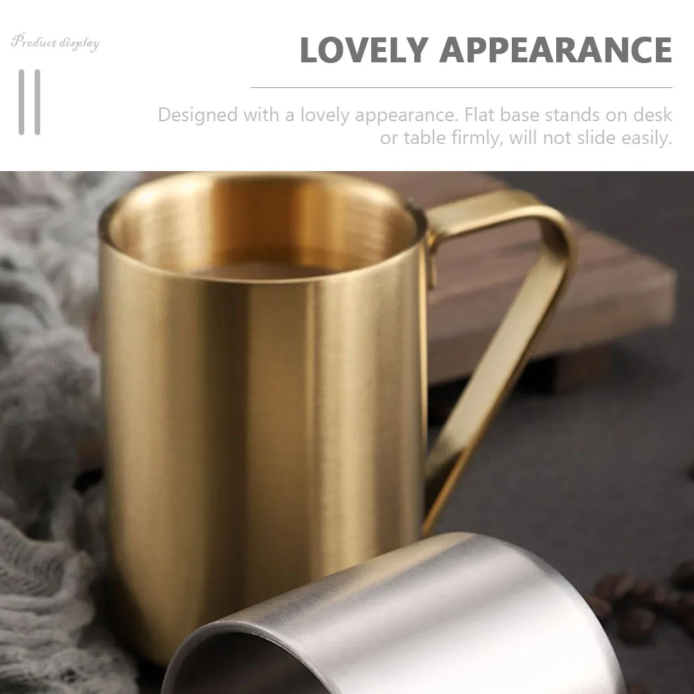 

Stainless Steel Coffee Mug Unbreakable Multi-Function Water Cup Home Office Mug Handle Camp Cup Desktop Beer Tea Soup