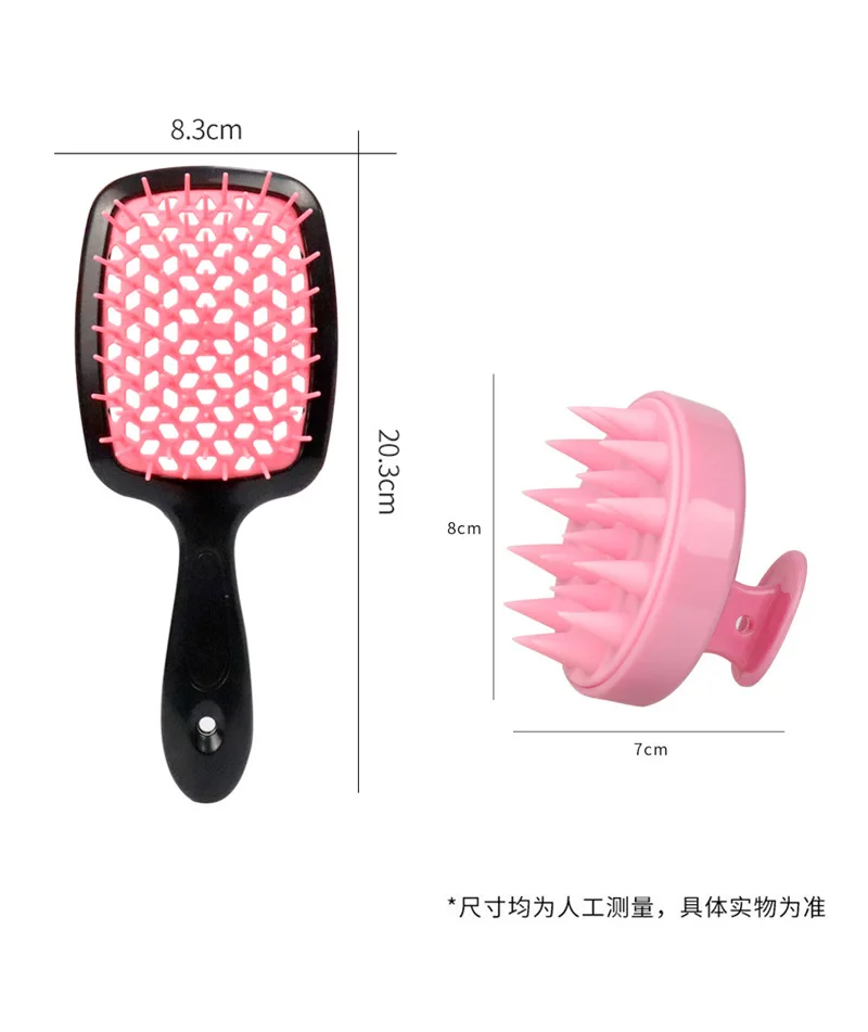 1/2pcs set Scalp Massage Comb Hollow Out Comb Shampoo Massage Brush For Bath Hair Washing Spray Bottle Salon Hairdressing Tools