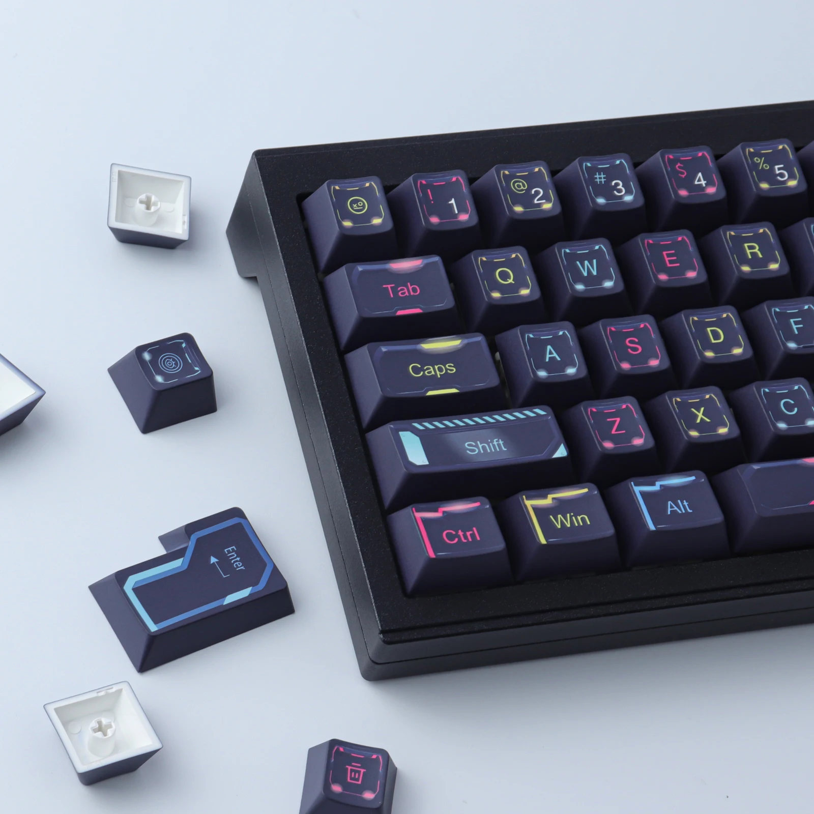 

Mechanical punk keycap 145 key PBT keycap Cherry original factory height five-sided sublimation process