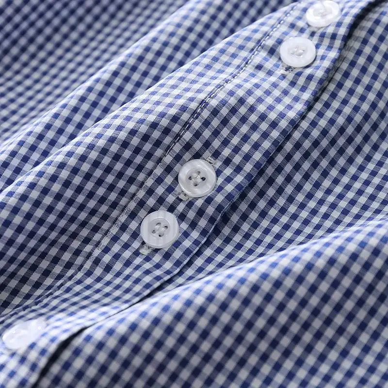 Women's Clothing Spring Summer 2024 Tops Vintage French Lantern Sleeve Elegant and Youth Woman Blouses Lace Blue Plaid Shirt