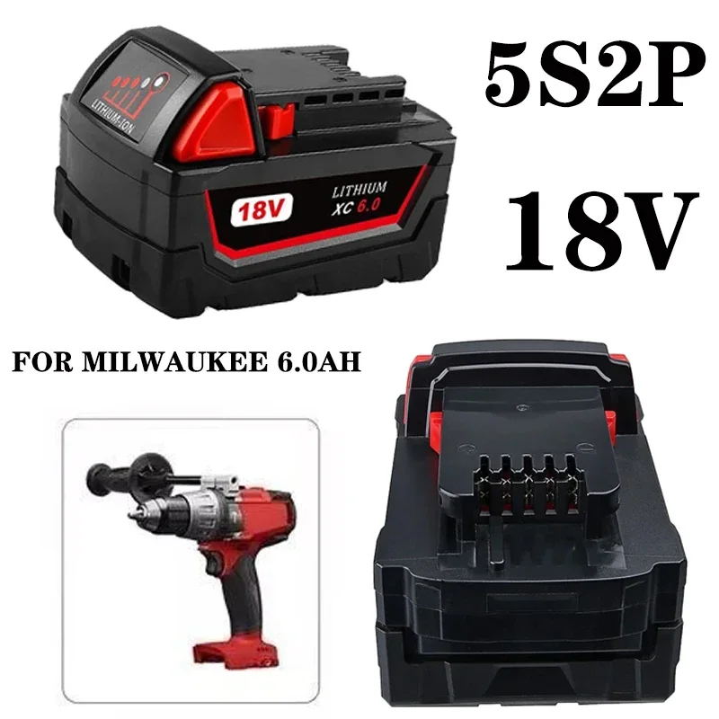 

18 в для Milwaukee M18 6 Ач/9 Ач/12 Ач для Milwaukee M18 аккумулятор Высокая выходная перезаряжаемая литий-ионная 18 В батарея для электроинструмента