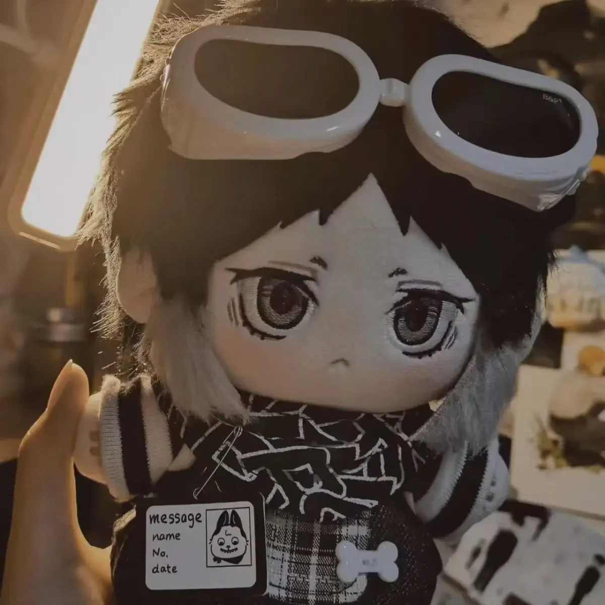 20cm Anime Bungo Stray Dogs Ryunosuke Akutagawa Handsome Attribute Cosplay Soft Plush Doll Body Dress Up Stuffed Plushie Toys