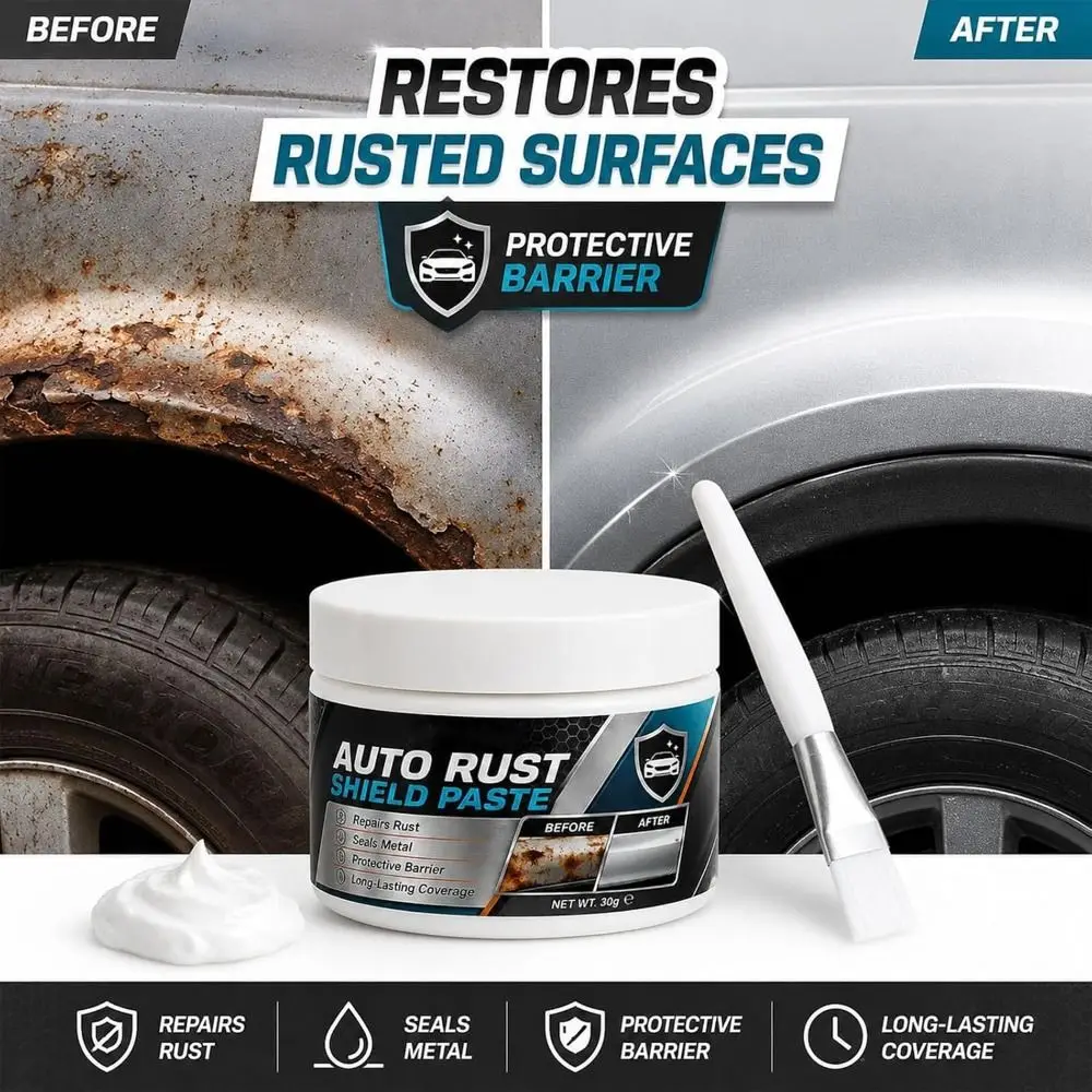 30g Car Anti-rust Paste Anti-corrosion with Brush Auto Rust Shield Paste Waterproof Chassis Wheel Arch Protective Paste
