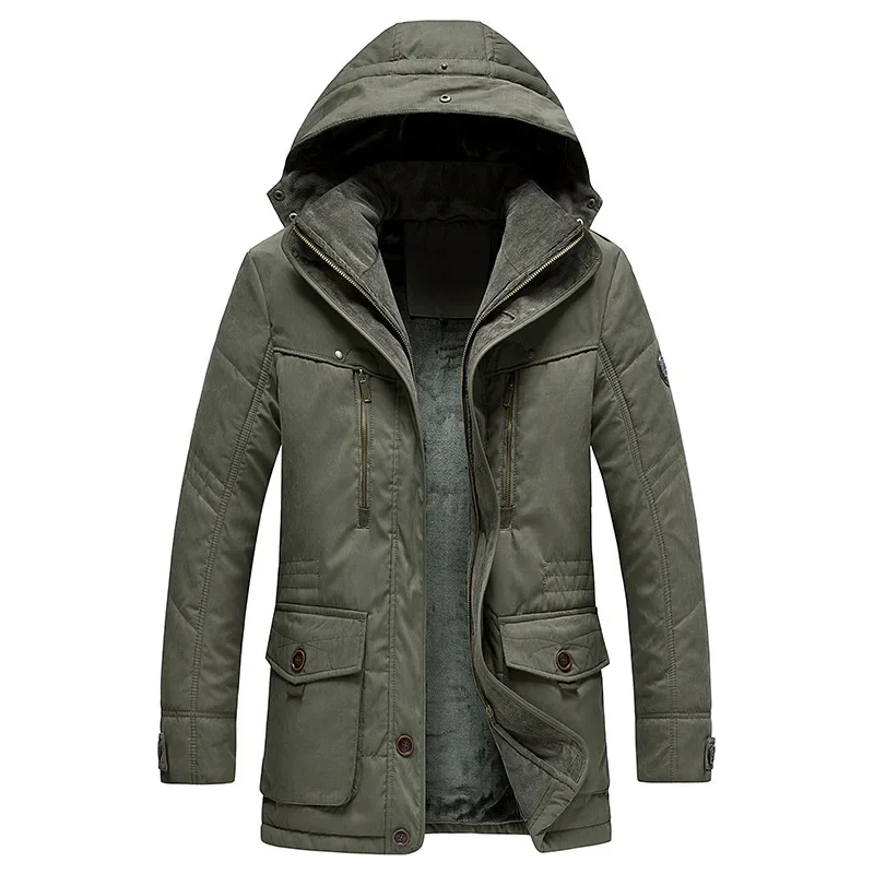 

2023 Winter New Men's Coat Hooded Cotton Coat Korean Version Slim Fit Trend Youth Cotton Coat Autumn and Winter Men's Wear