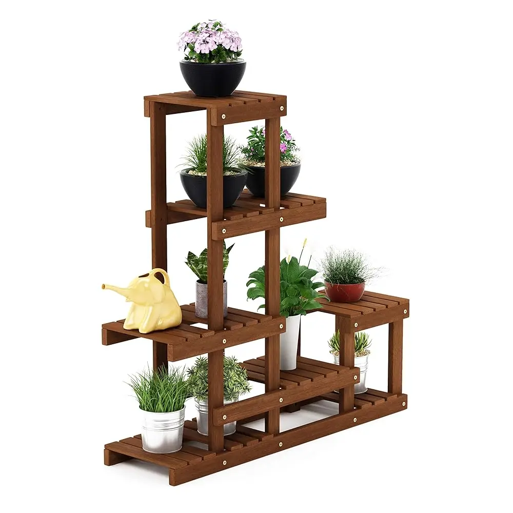 

Fg18451 Tioman Hardwood Patio Furniture Outdoor Flower Stand In Teak Oil, Natural