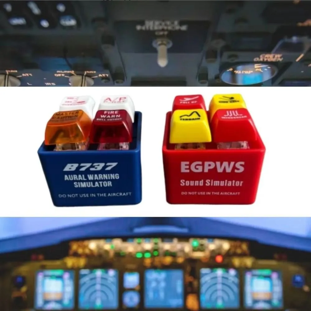 737 Airbus EGPWS Warning Simulator Highly Simulated Aircraft Route Pilot Keychain Pendant Plastic 737 Warning Sound