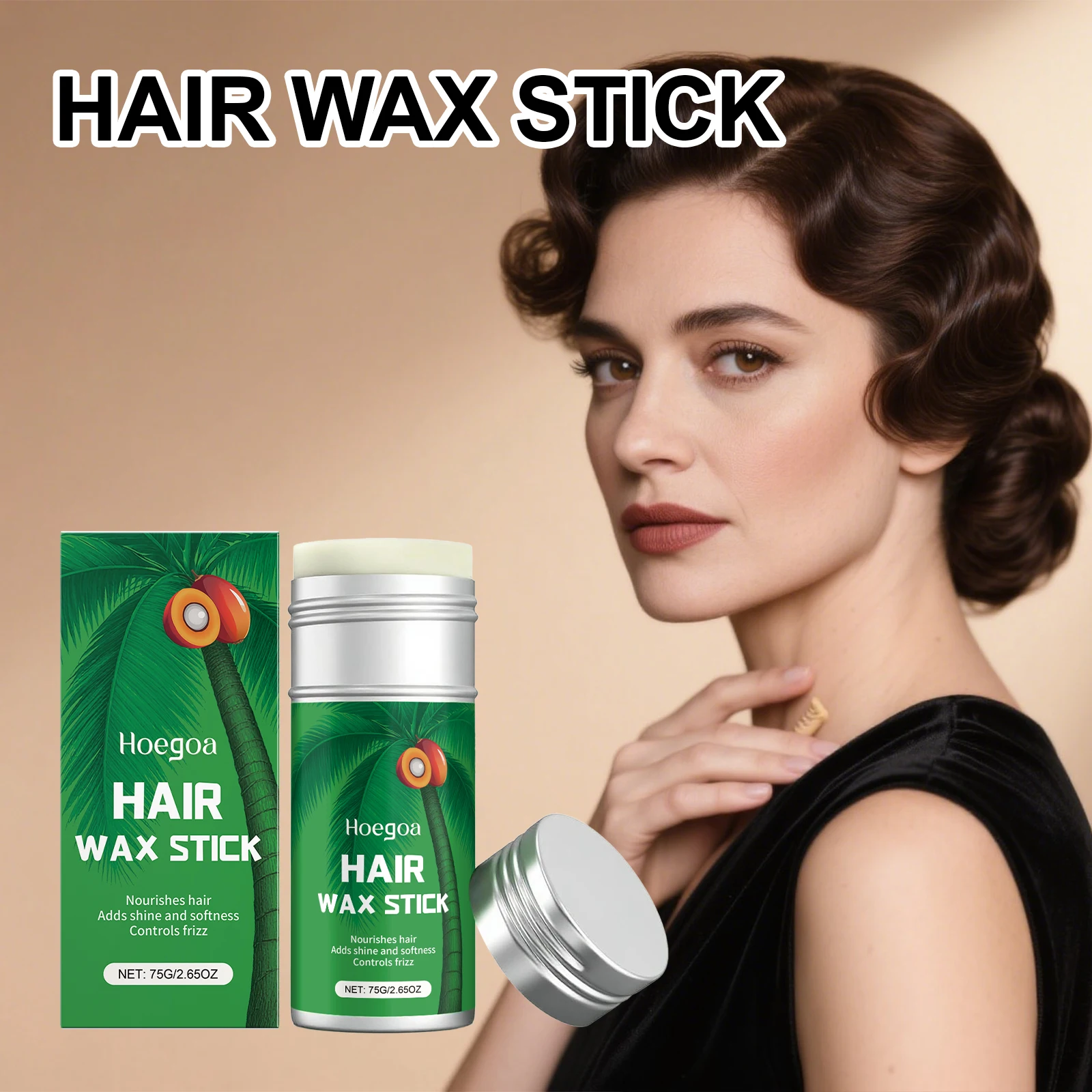 

Стойкий воск для укладки волос, безопасный воск для париков, против вьющихся волос, воск для укладки волос, гладкий крем-помада для сломанных волос на спине