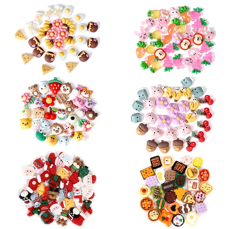 20Pcs DIY Eyebrow Brush Tube Resin Decoration Multiple Style Cute Pattern Random Decorations Dust-proof Lash Extension Tools