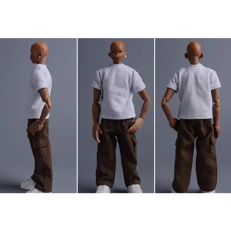 Action figure maschili in scala 1/12 Pantaloni larghi con pantaloni tascabili con cintura Modello di bambola per corpo Romankey Notaman da 6"