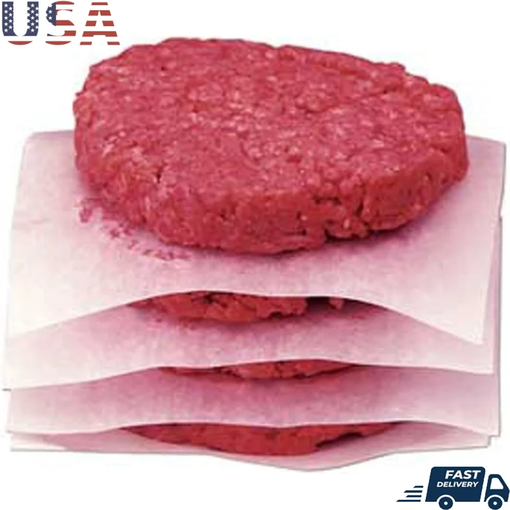 

Предварительно вырезанные листы бумаги для пирожков, антипригарная пищевая бумага, гамбургерные гранулы, гамбургеры, мясо, сыр, морозильная камера, безопасная упаковка для микроволновой печи, 50 шт.