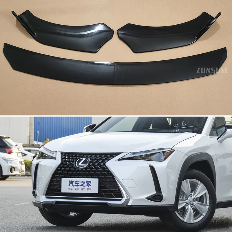 

4Pcs Body Kit Accessories Front Bumper Lip Splitter Spoiler For Lexus UX Series 2017--2024 Year