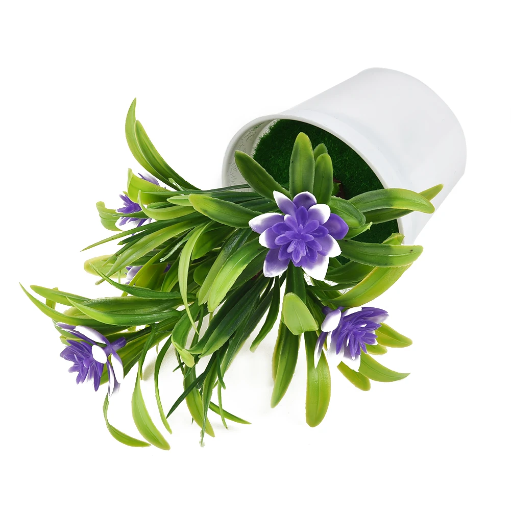 1 adet plastik yapay çiçek simülasyon Bonsai sahte Lotus saksı bitki ev dekor ofis dekor kırmızı/pembe/sarı/turuncu/mor
