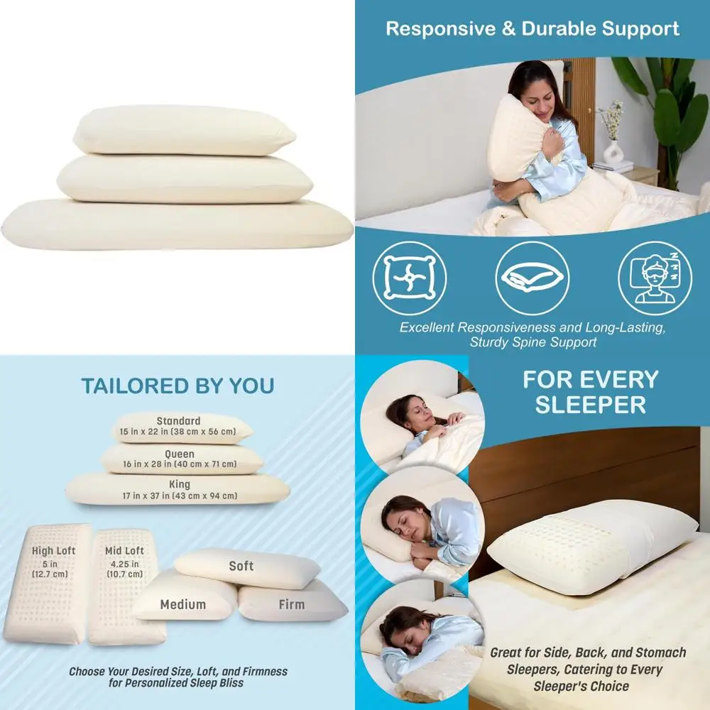 

Сертифицированные органические латексные подушки для комфортного сна в различных позициях