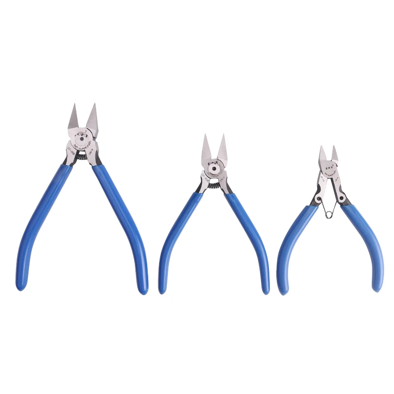 Industrial Thin‑Blade Flush Cut Nippers Double‑Edge Spring‑Loaded Model Pliers, Seam‑Less Cutting