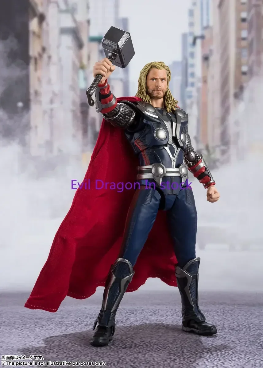 متوفر في المخزون لعبة Bandai Shf Marvel Avengers Endgame Edition كابتن أمريكا الرجل الحديدي Mk6 Thor Hulk هدية قابلة للجمع لعبة شخصية الحركة