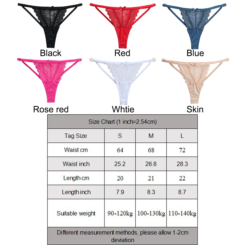 متوسطة مرونة جوفاء ثونغ بلون جميع المواسم تنفس نمط غير رسمي تنفس مثير سراويل داخلية نسائية من الدانتيل ثونغ الملابس الداخلية #5