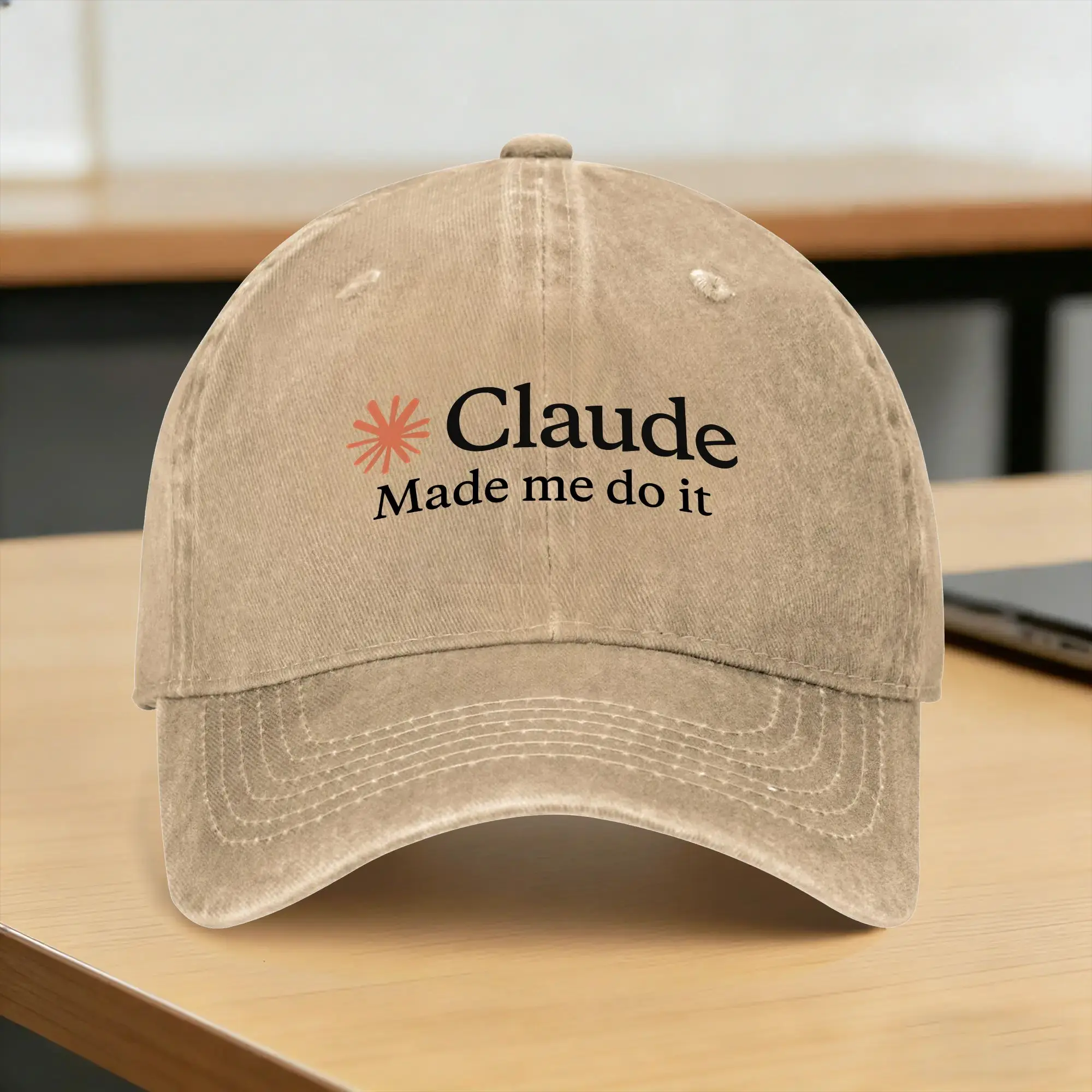 Claude Made Me Do It Classic Baseball Cap Sun Breathable Washed Hats Unisex-Teens Fitted Retro Print Baseball Caps