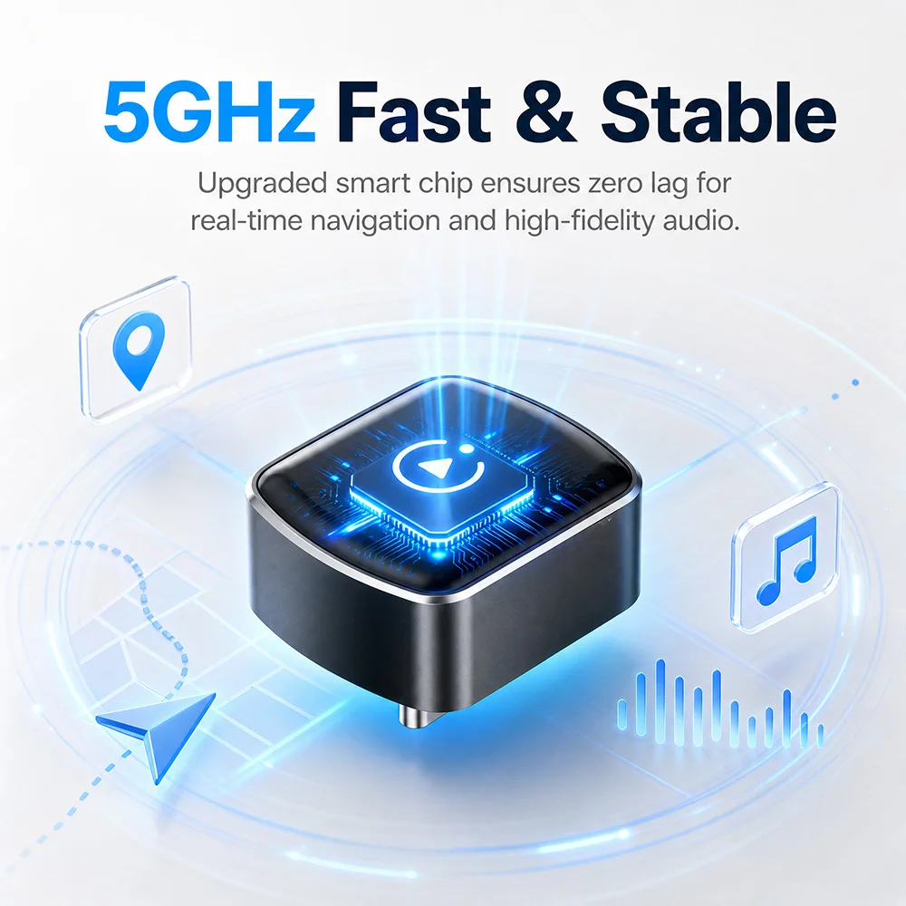 Wireless CarPlay & Android Auto 2 IN 1 Dongle Fast Auto-Connect Compact Plug & Play for iPhone Android, Type-C Port No Delay view 6