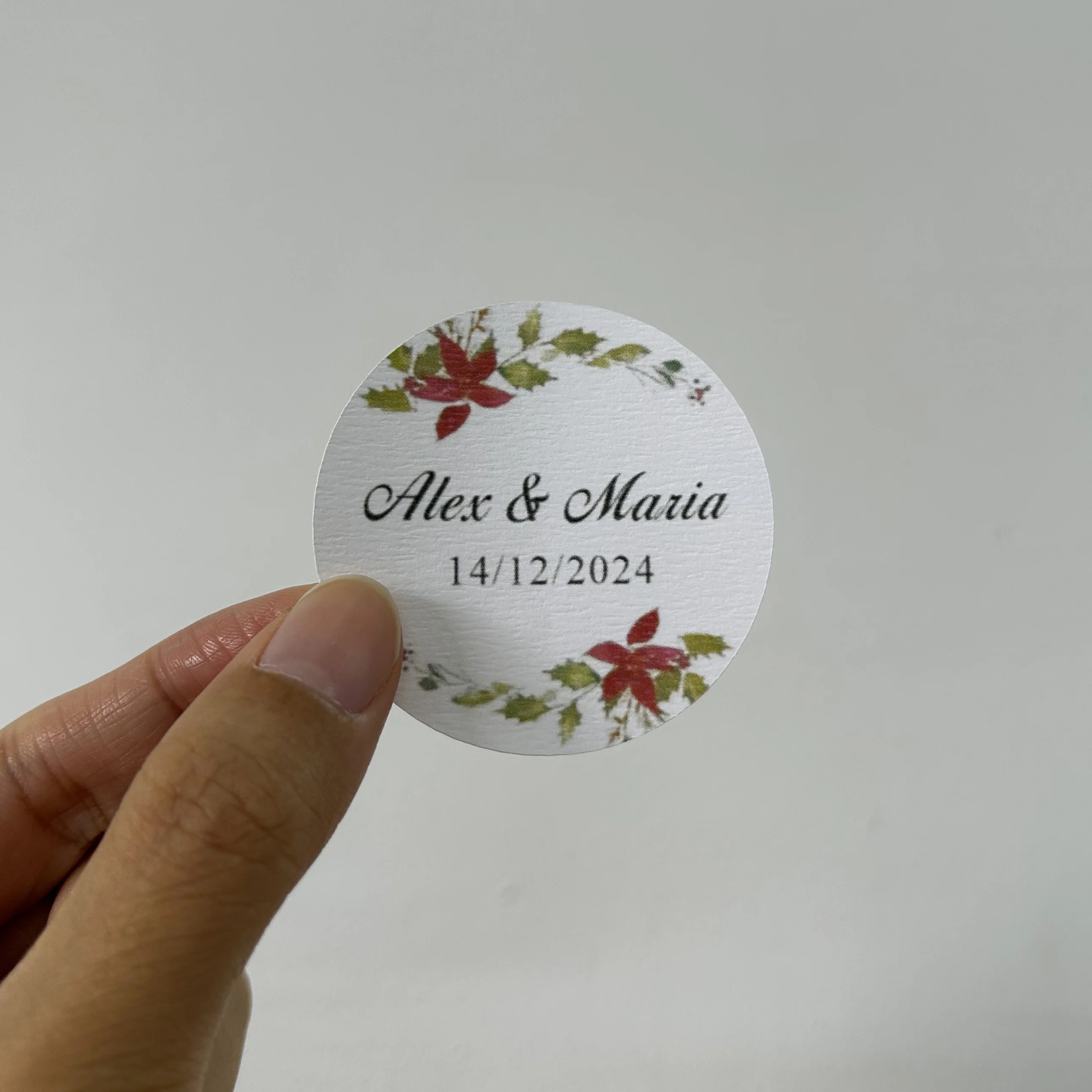 Customized paper texture stickers, personalized logos, wedding and birthday gift box stickers, design customization