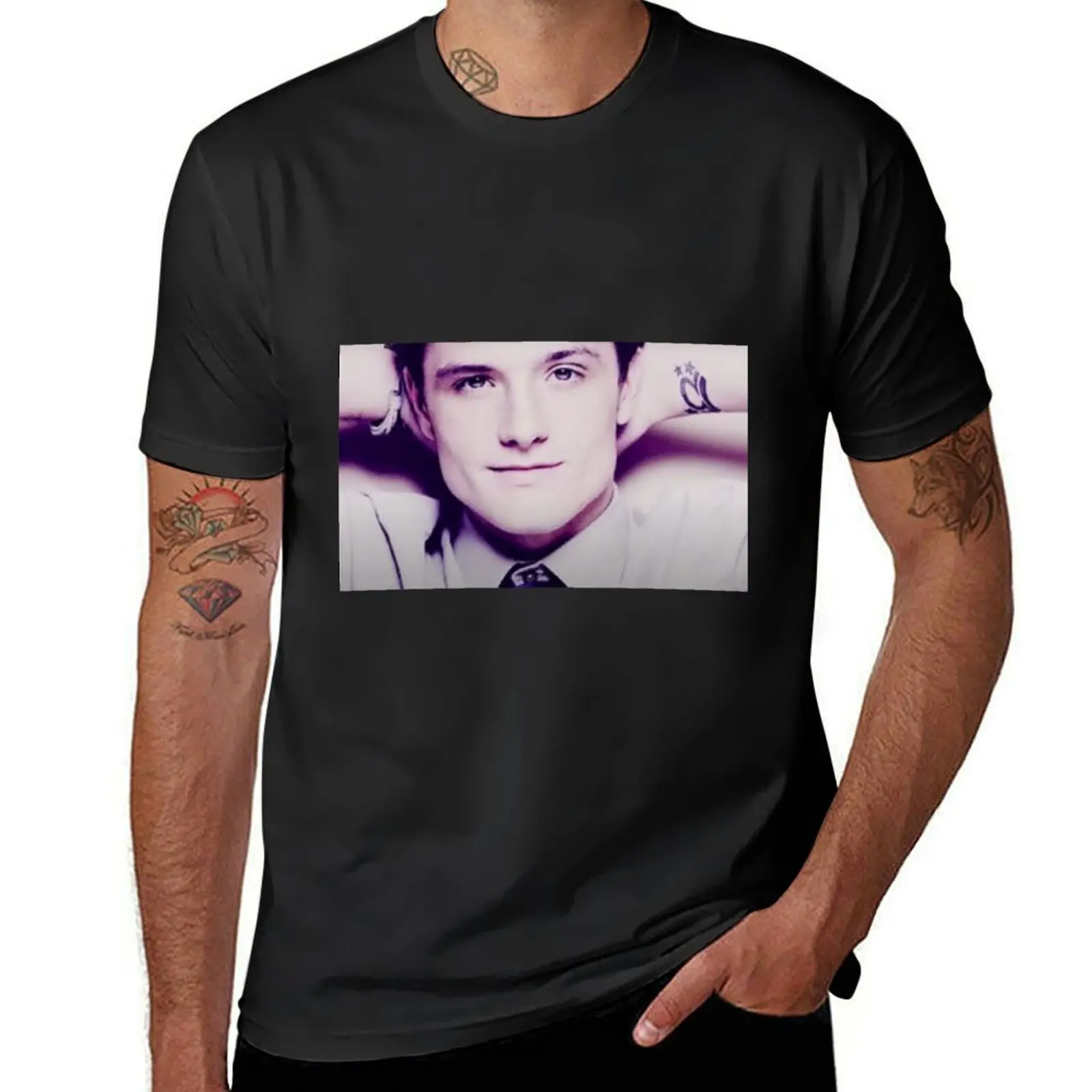 

Josh Hutcherson Whistle T-Shirt anime heavyweights Men's cotton t-shirt