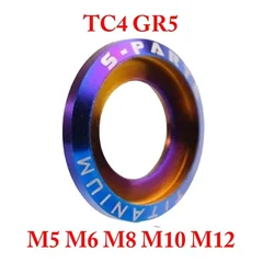 M4 M5 M6 M8 M10 M12 TC4 GR5 Titanium Alloy Wide Washer Indent for Flange Bolt Motorcycle DIY Bicycle