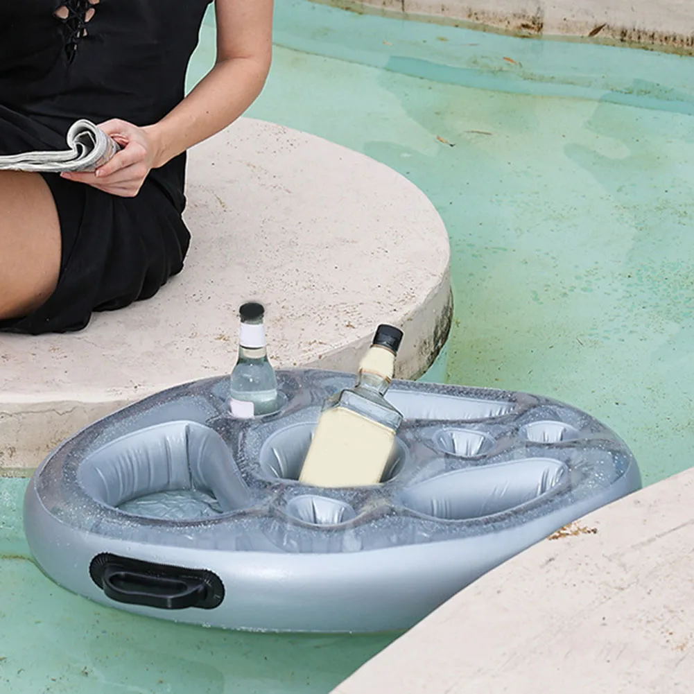 Beach Days Floating Drink Holder Beach Day Solution 9 Compartments Storage Buoyancy Support Ergonomic Carry Handles