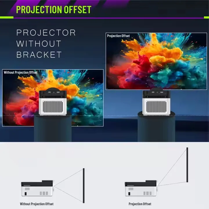 Proyektor Portabel Pintar HY450 Baru 2025 1080P LED Android 11Dual WiFi6 700ANSI Max Video Mini