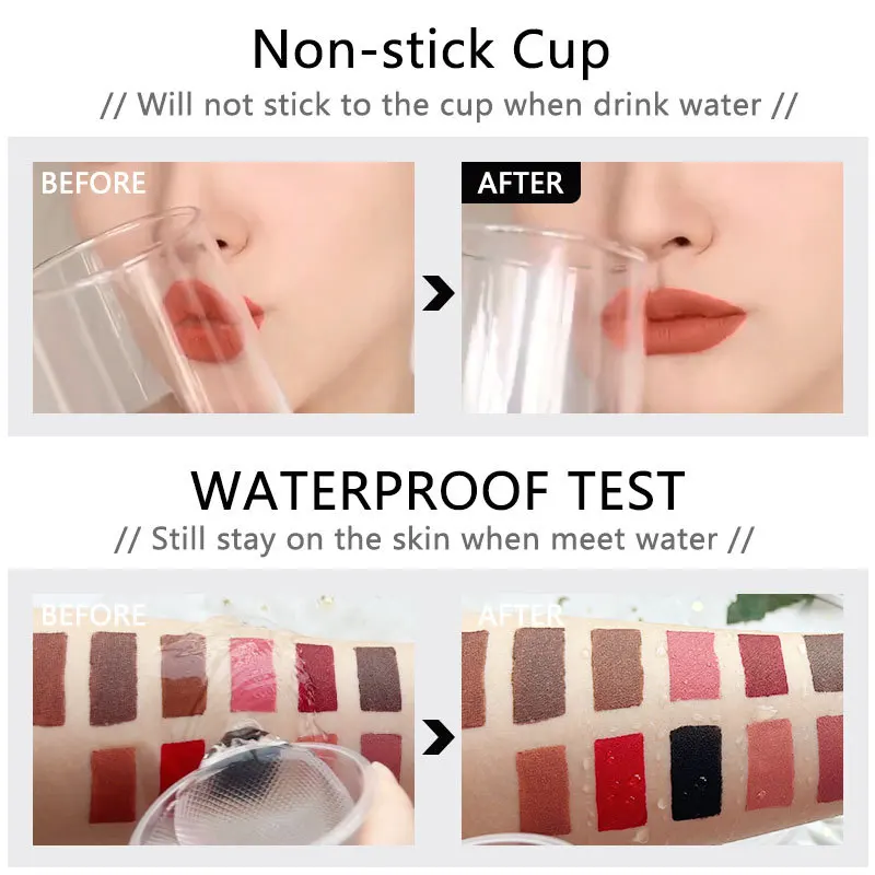 ฉลากส่วนตัวลิปไลเนอร์กันน้ําอัตโนมัติ Creamy Matte Lip liner Pencil