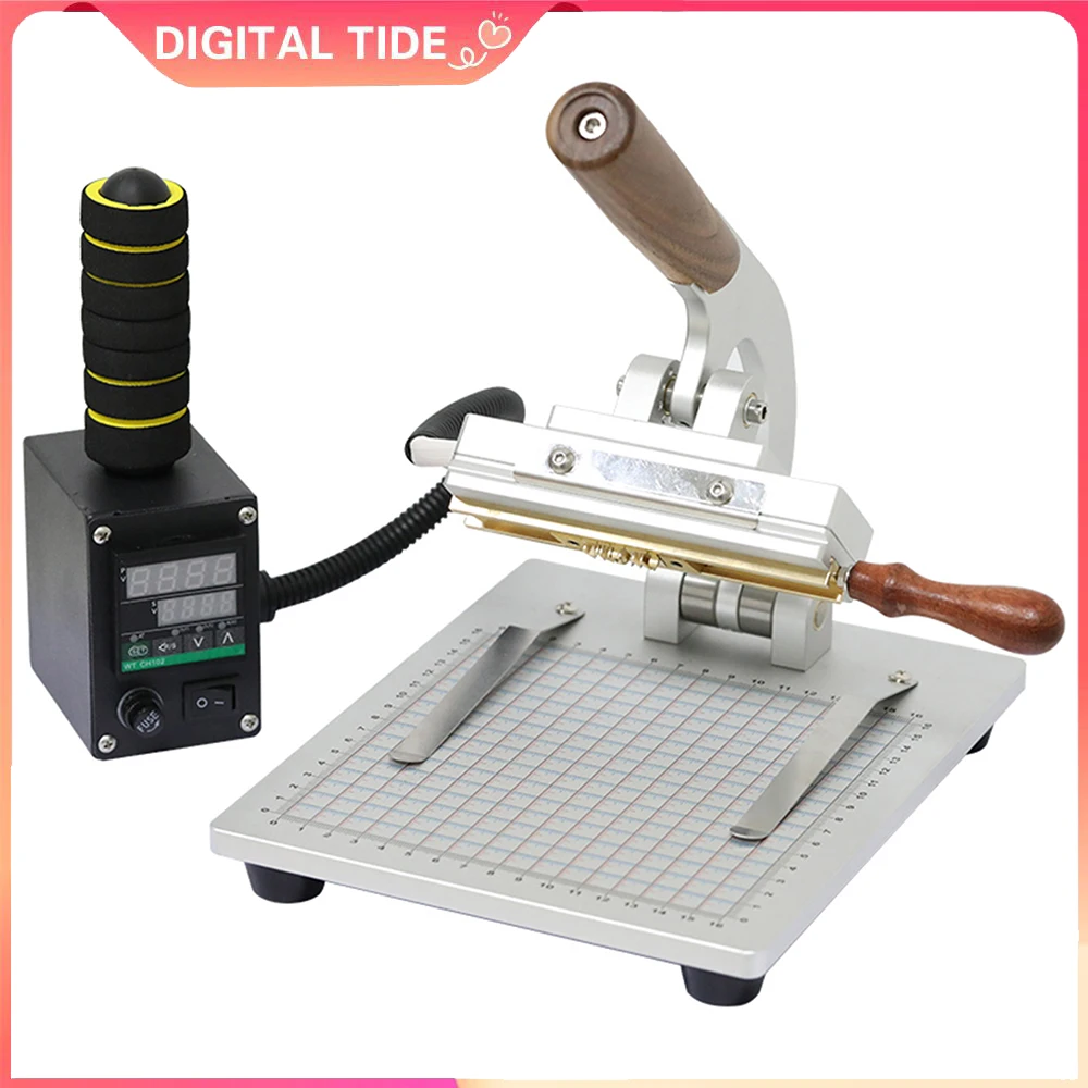 T-slot Movable Letter Foil Stamping Paper Wood PVC Branding Press Logo Engraving Table Type Leather LOGO Hot Stamping Machine