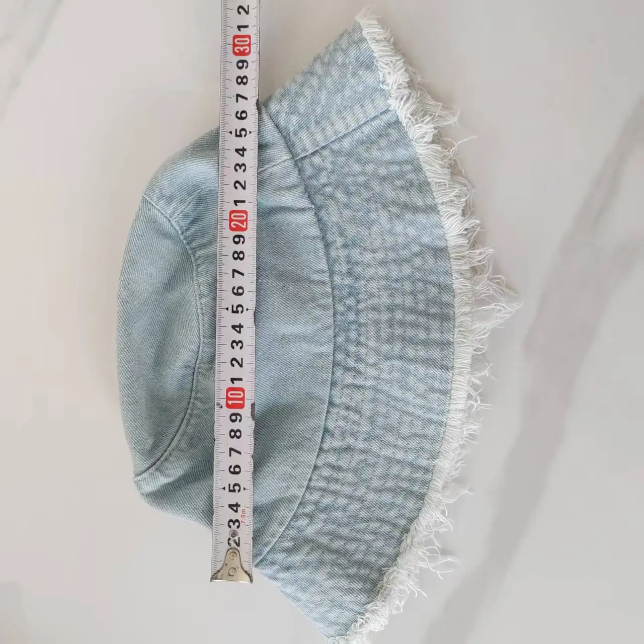 Unisex Trendy Autumn Solid Tassel Edge Washed Denim Summer Bucket Hat For Women Best Matched Sunshade Beach Fisherman Cap Gift