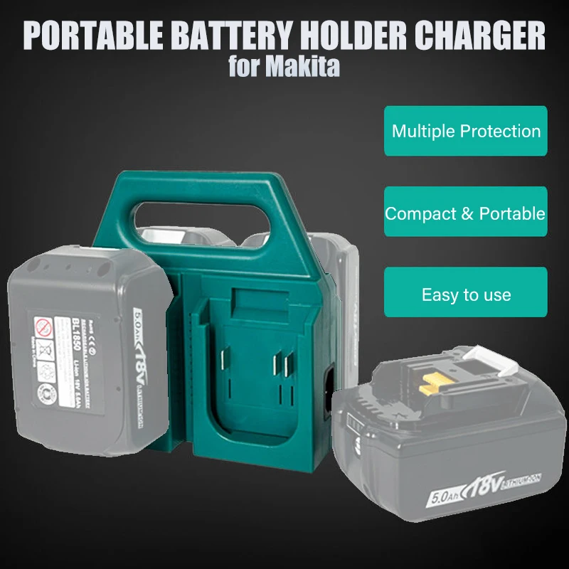 4-Slot/Dual-Ports Battery Fast Portable Protection Charger for Makita 18V 21V Lithium for BL1830/1415/1815/1850 Batteries image 3