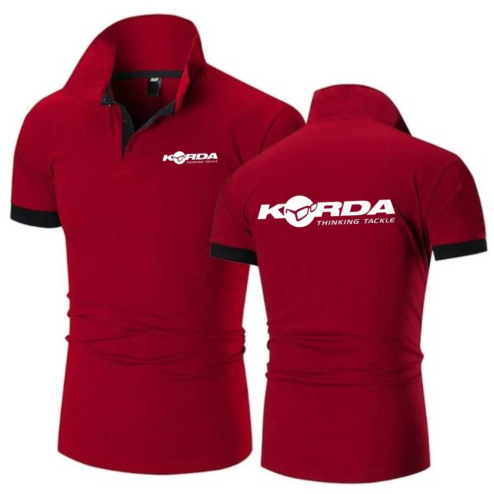 Korda Inspired Tribute Polo Shirts Angling Fishing Camping Lapel Tshirts Classic POLOS Tops Tee Men's Short Sleeve T-Shirt S-8XL