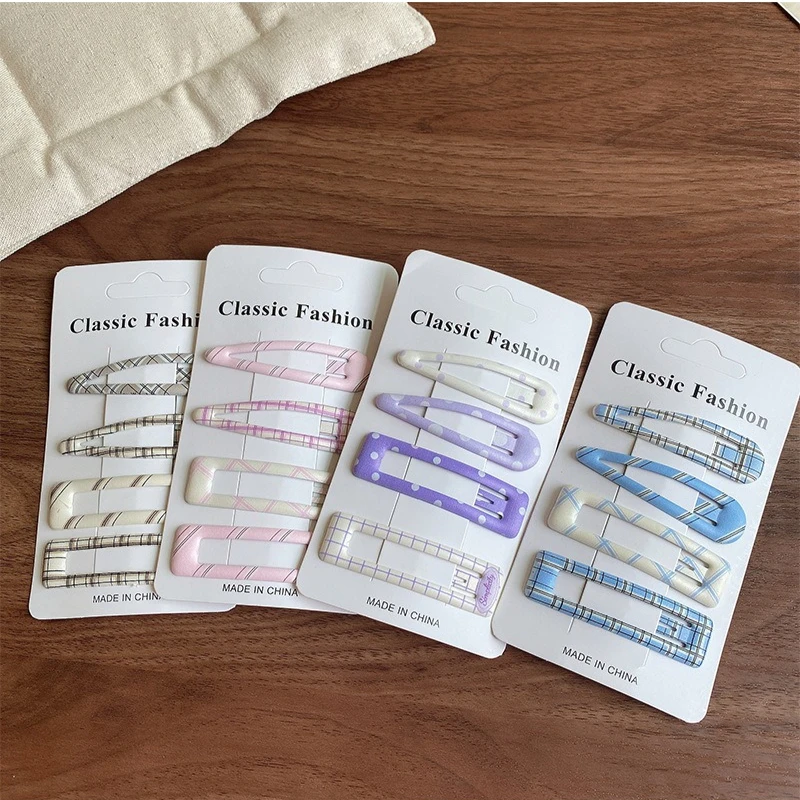 4 قطعة مقاطع الشعر كاندي كليب الملونة المشبك حافة المشبك مجوهرات الأطفال الفتيات الكبار لطيف إكسسوارات الشعر Pinzas Para El Cabello